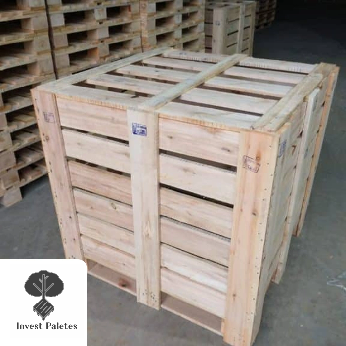 suporte caixas madeira industrial logística